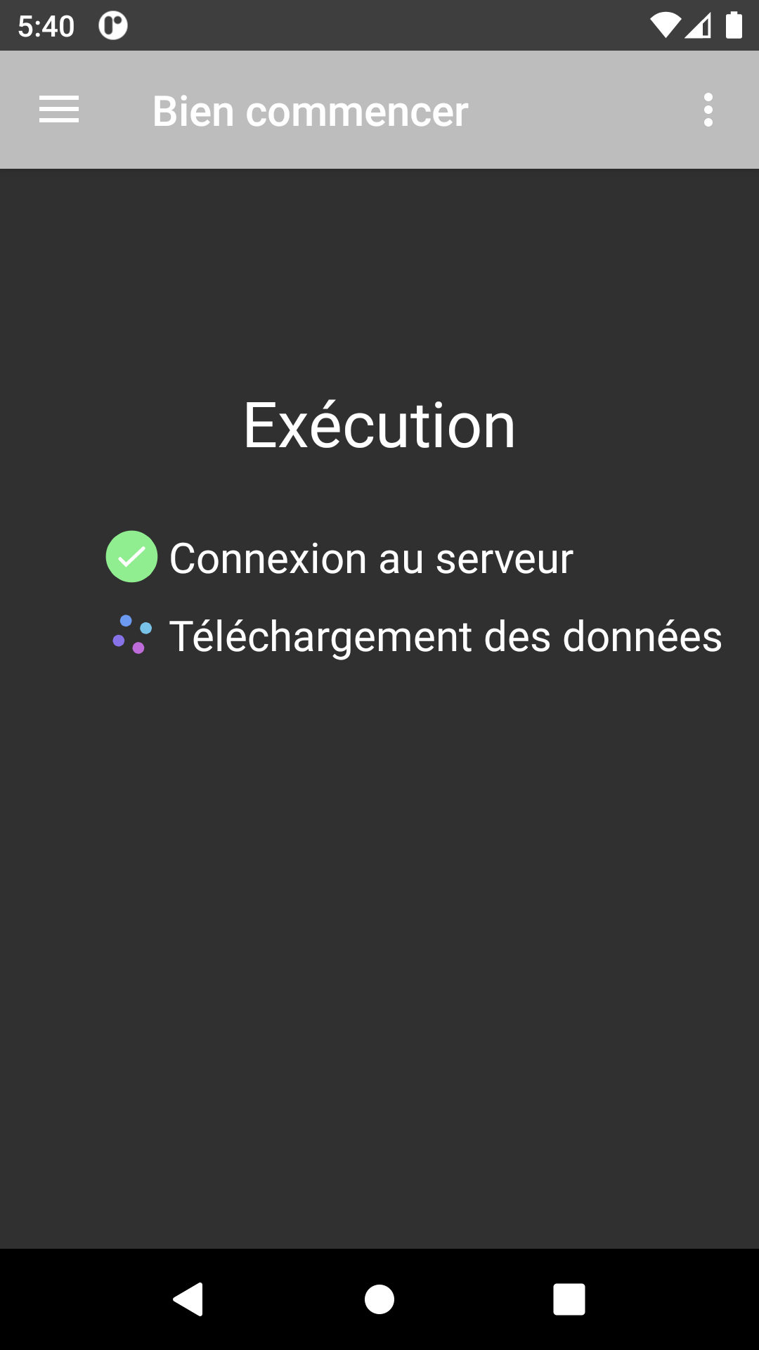 Exécution de l'assistant