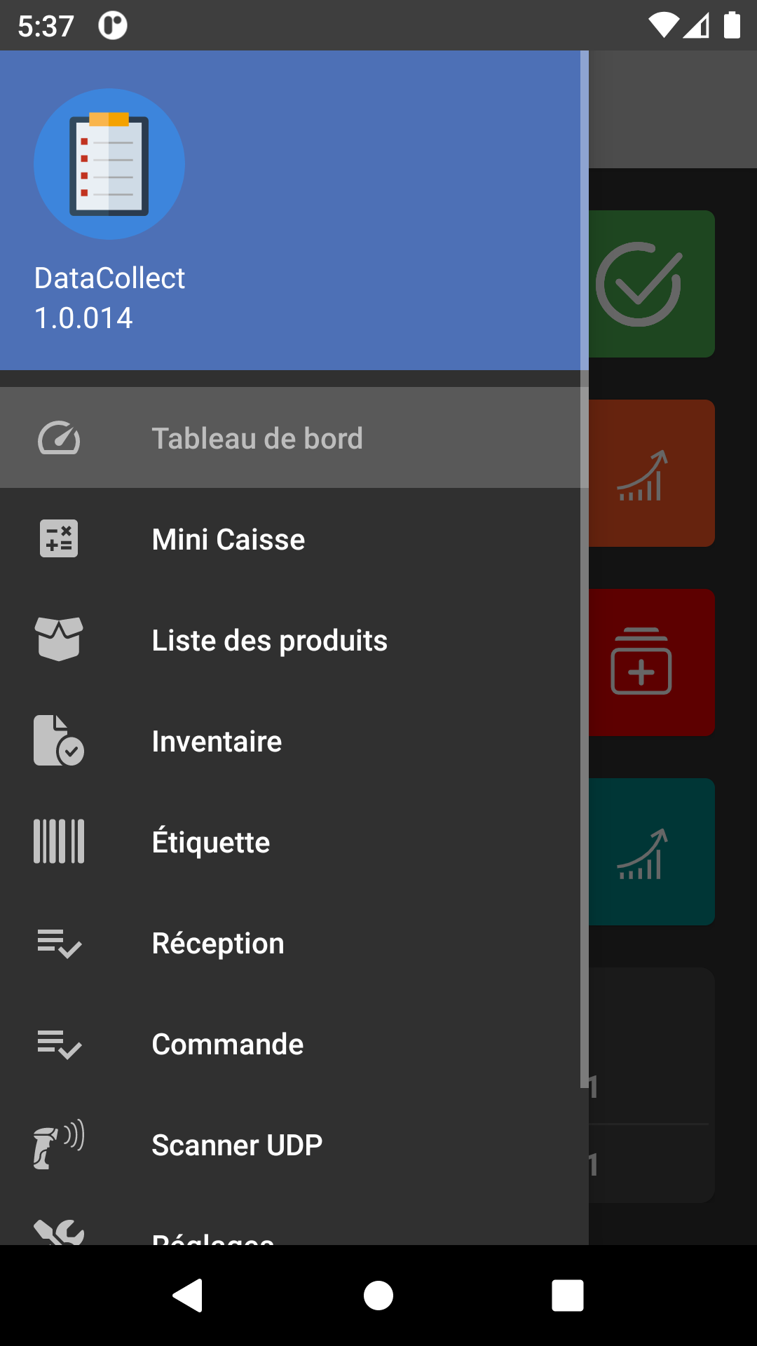 Menu gauche