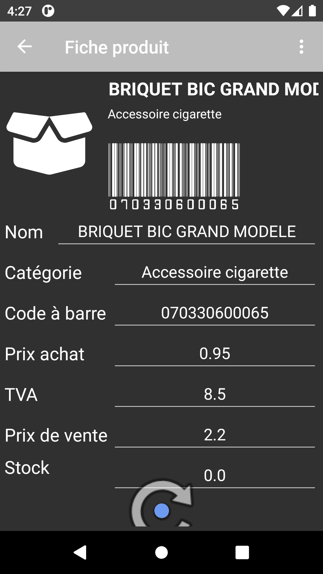 Fiche produit