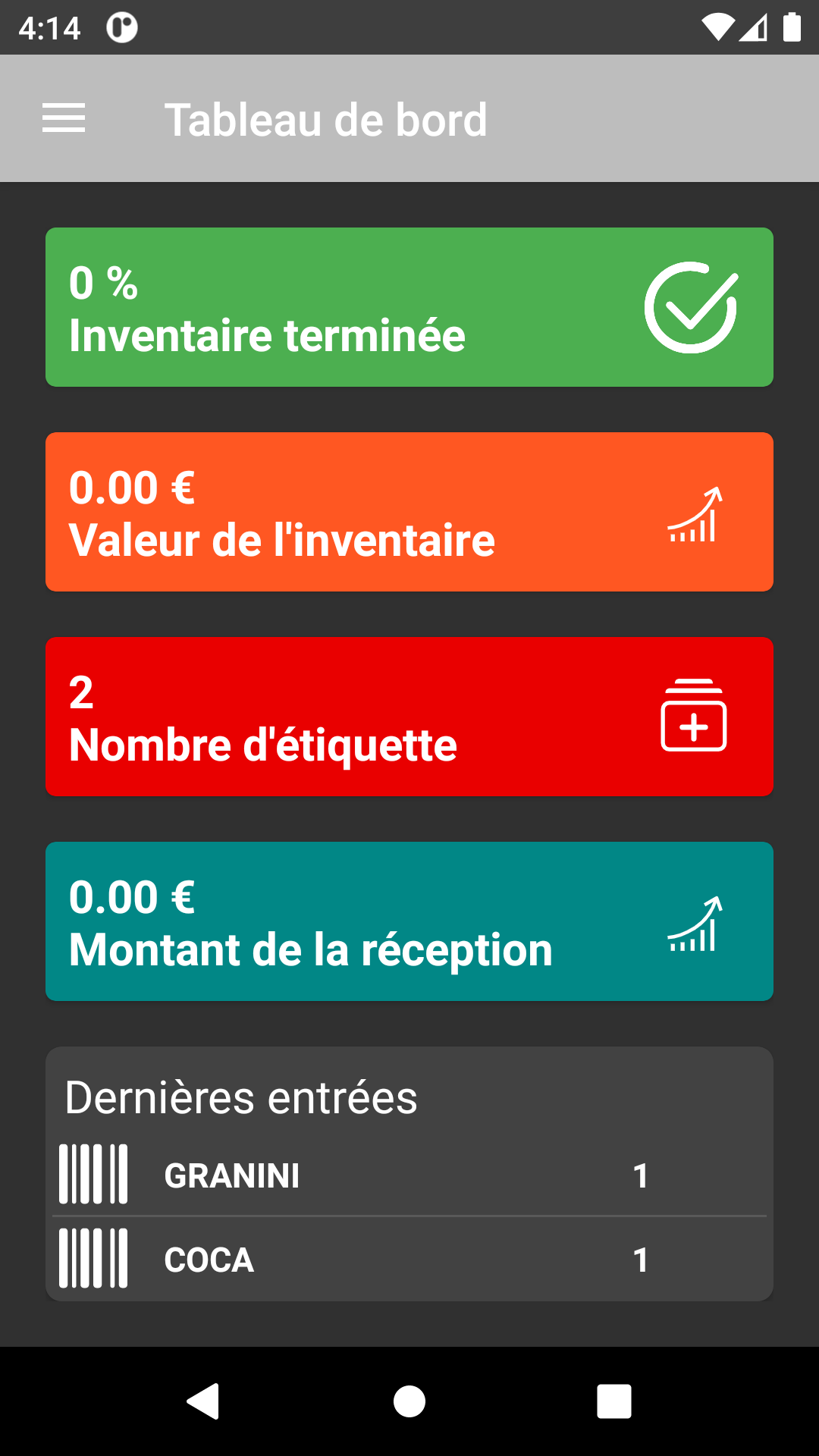 Tableau de bord