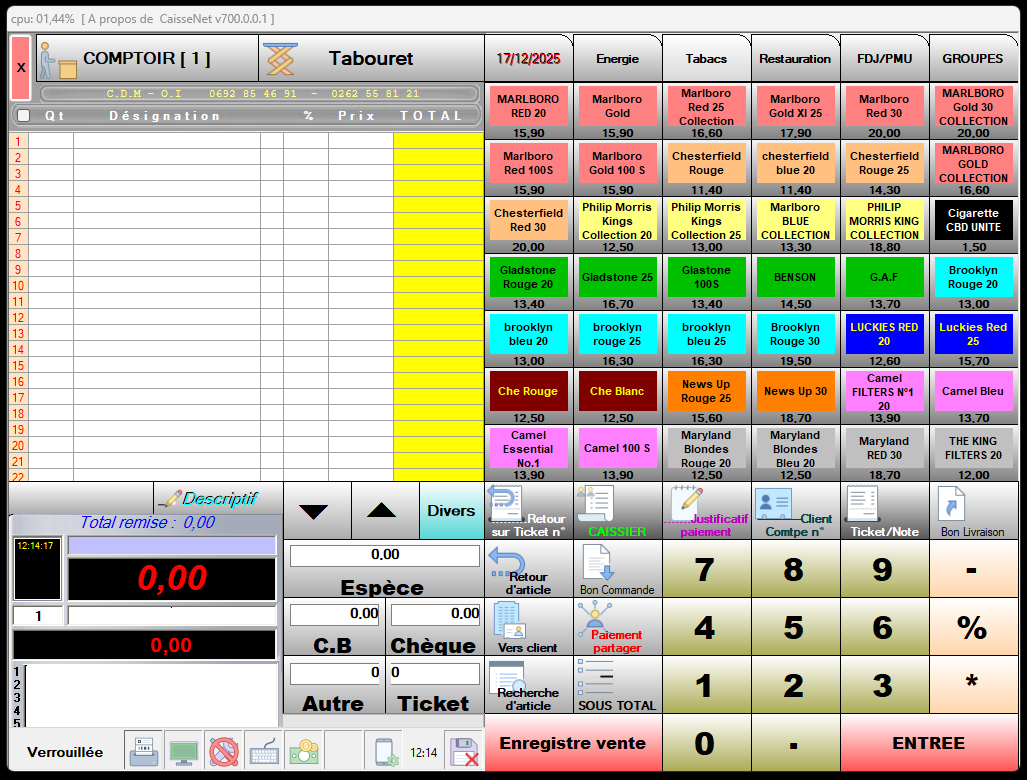 Logiciel de caisse CAISSENET